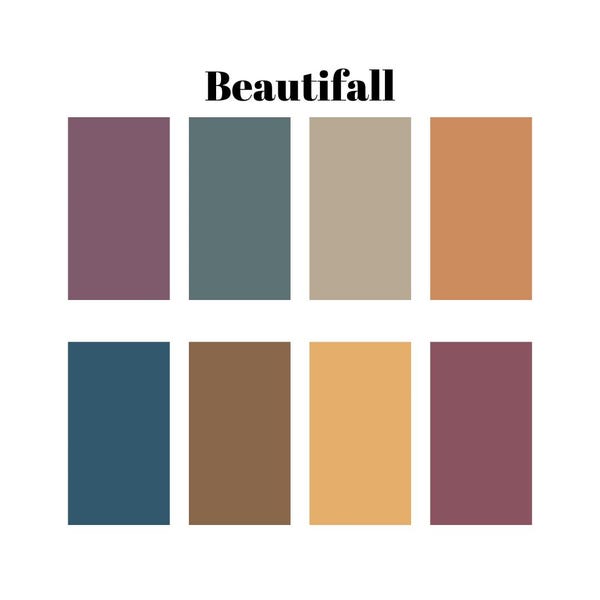 Beautifall Color Palette Digital Download, Fall Color Scheme, House Interior Design Paint Colors