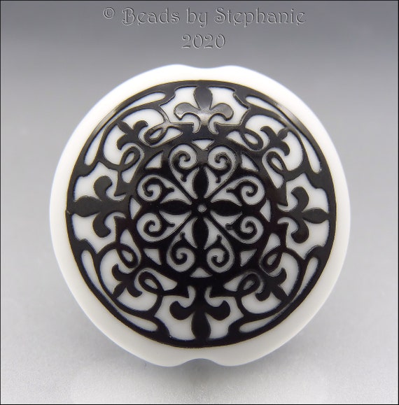 Black Lampwork Spacer Beads UK SRA