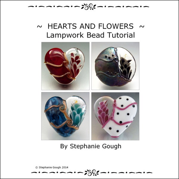 HEARTS AND FLOWERS - Lampwork Bead Tutorial by Stephanie Gough sra fhfteam leteam lampwork tutorial