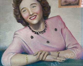 Retrato personalizado a mano a partir de tu foto: sin filtros digitales ni IA