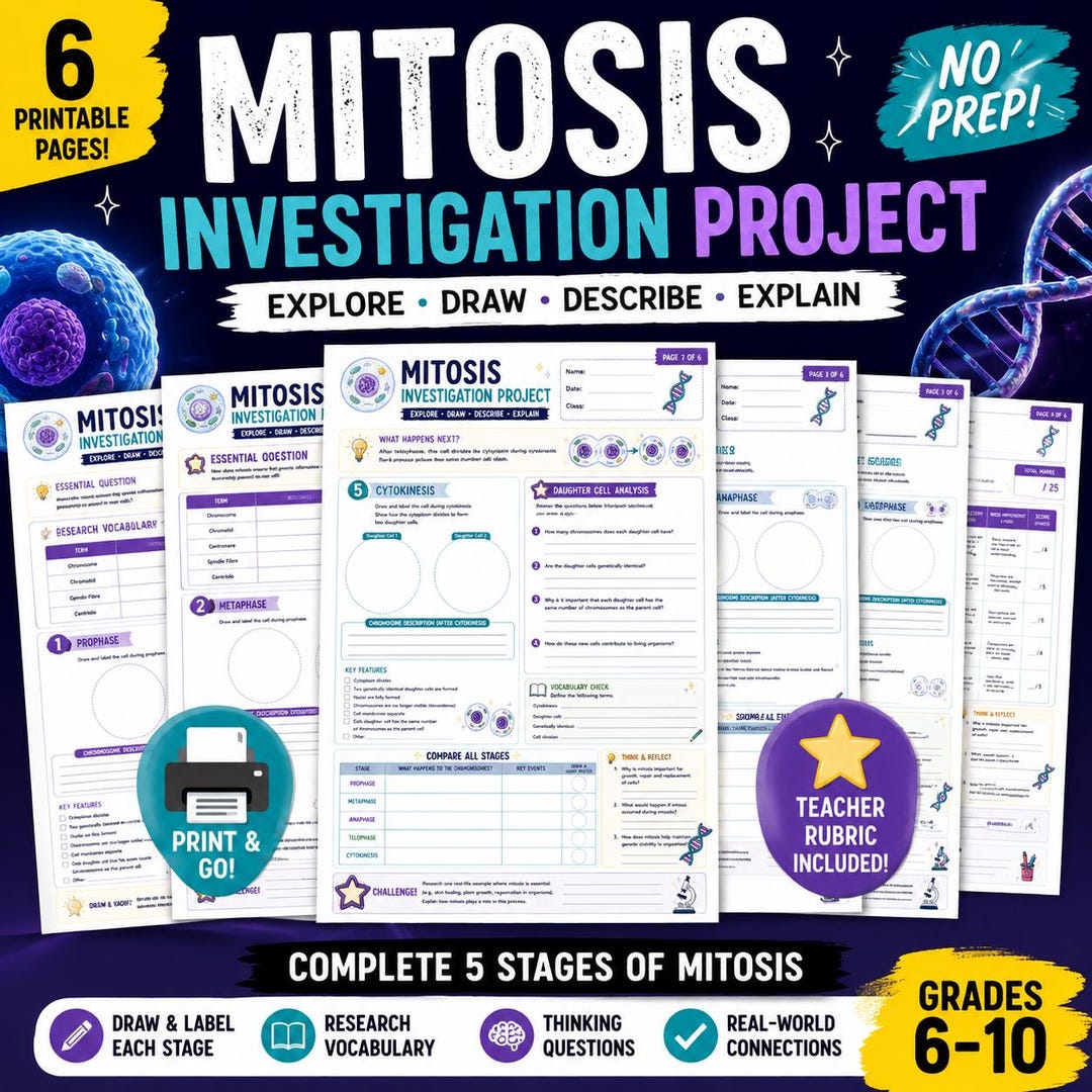 Pmat Project Mitosis Investigation Project | Cell Division Activity | Biology ...