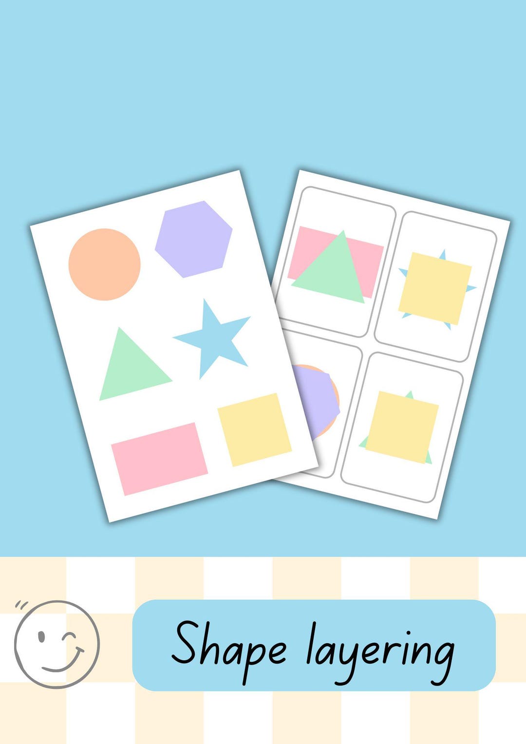 Shape Layers Activity Printable | Preschool Shapes Worksheet | Fine ...