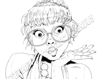 Color My Crazy Face | Printable Coloring pages | Printable Adult Coloring page | Hand Drawn Coloring Page | Download | Coloring Book