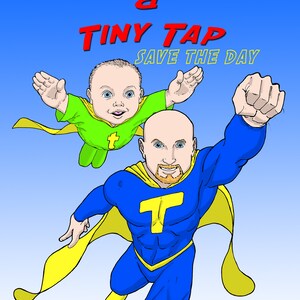 CUSTOM COMIC BOOK , Superhero Cartoon Caricature Pet Dogs Cats Disegno della famiglia STAMPA personalizzata