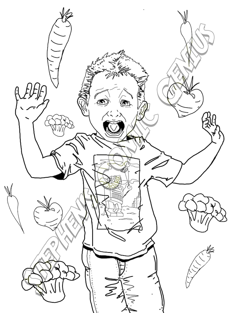 Eat Your Veggies | Printable Coloring Pages | Printable Adult Coloring ...