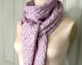 Cabled I-Cord Selvedge Scarf Knitting PATTERN PDF: Fair Lane Scarf