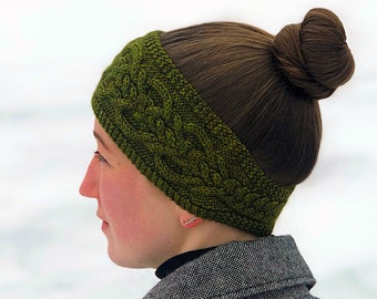 Cabled Headband Knitting PATTERN PDF: Lochmoor Headband