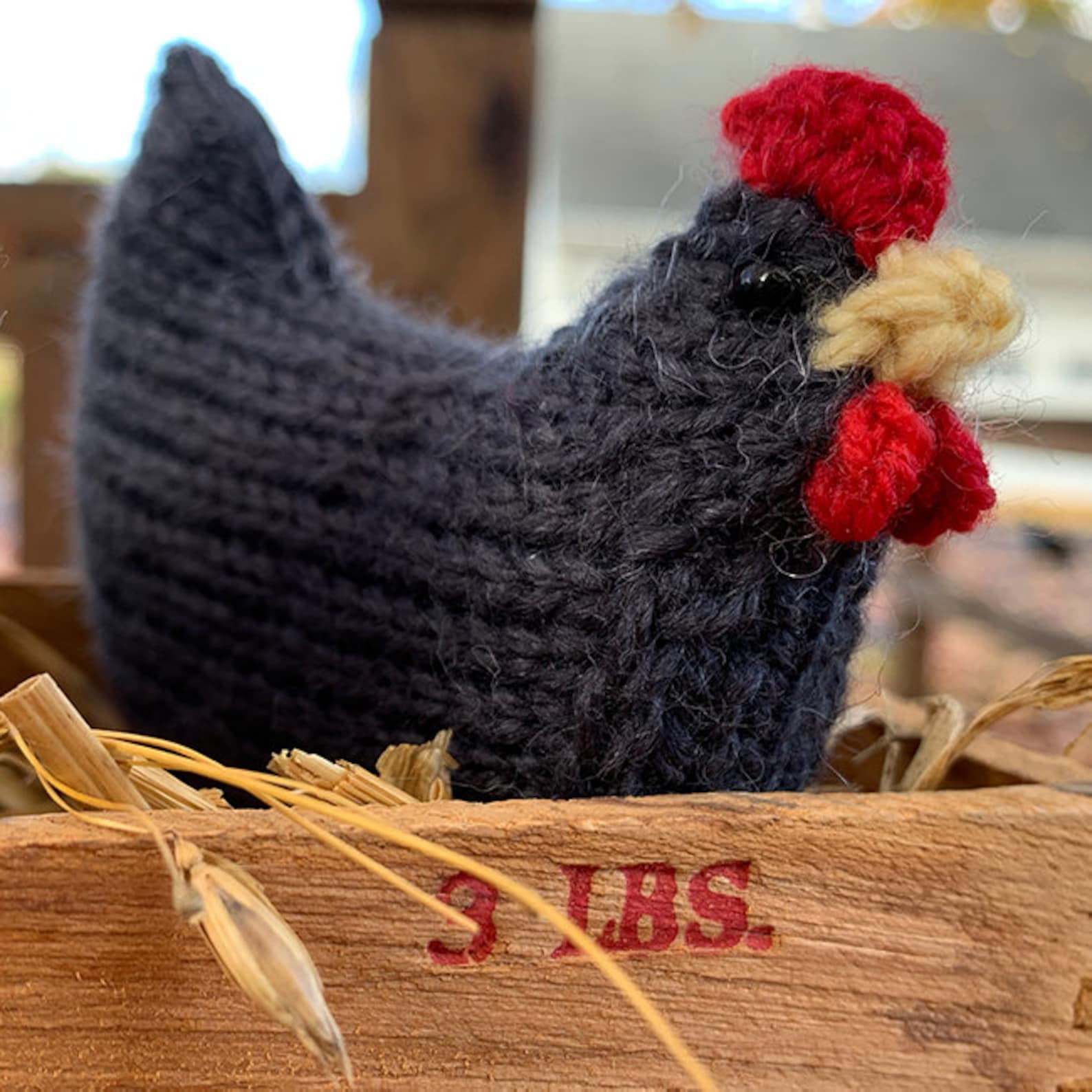 Chicken Knitting PATTERN PDF Knit Hen Knit Chicken Ornament Etsy