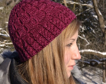 Womens Hat Knitting PATTERN PDF - Back Roads Hat