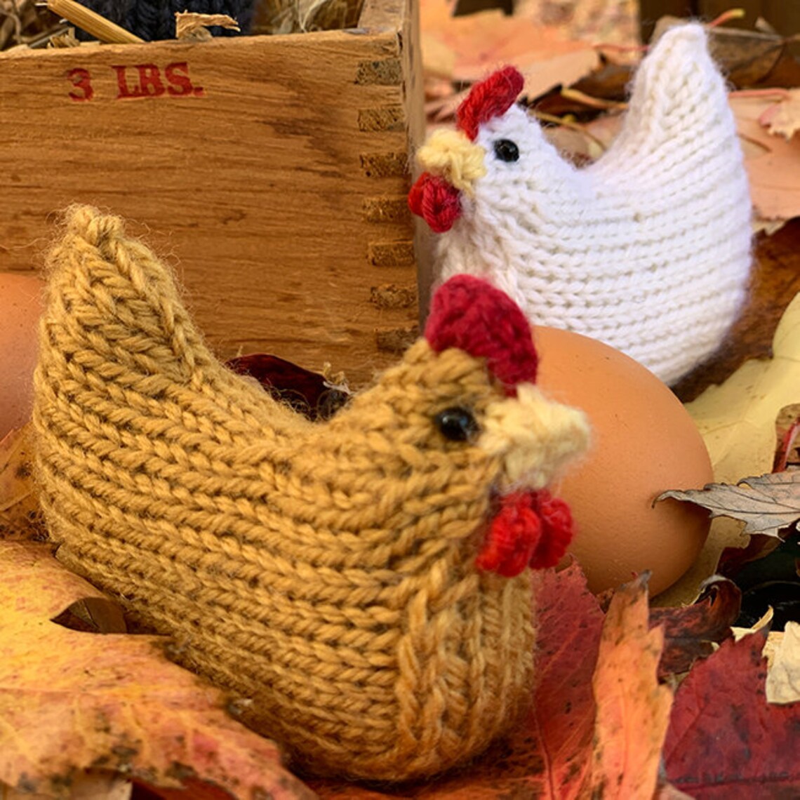 Chicken Knitting PATTERN PDF Knit Hen Knit Chicken Ornament Etsy