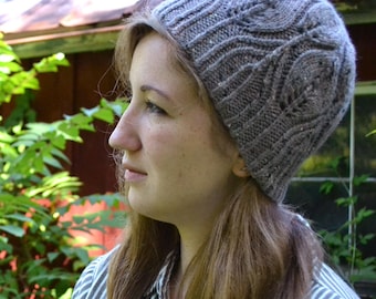 Hat Knitting PATTERN PDF, Knit Hat Pattern, Beanie Hat Knitting Pattern, Toque Hat Pattern - Autumn Flora Hat