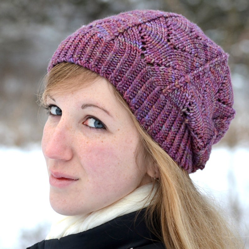 Hat Knitting PATTERN PDF Knit Hat Pattern Slouch Hat | Etsy