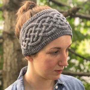 Cabled Headband Knitting PATTERN PDF, Knit Headband ORIGINAL Celtic Roots Headband image 7