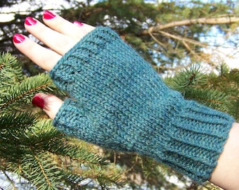 Fingerless Gloves Knitting PATTERN PDF, Knitted Fingerless Gloves Pattern, Fingerless Mitts Knitting Pattern - Pine Woods