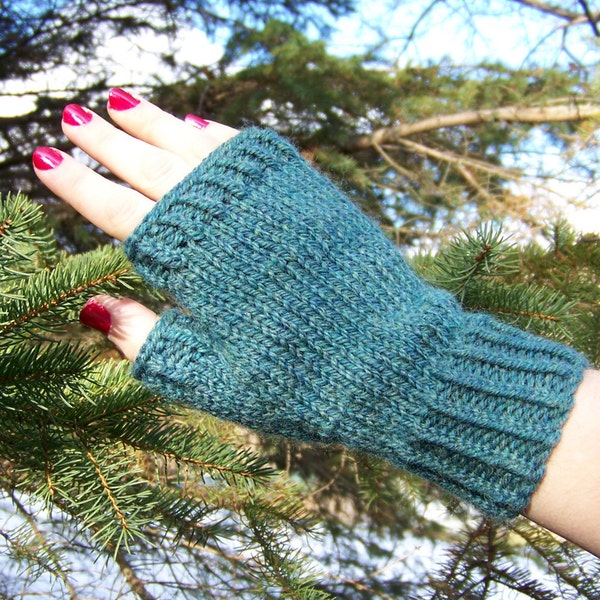 Fingerless Gloves Knitting PATTERN PDF, Knitted Fingerless Gloves Pattern, Fingerless Mitts Knitting Pattern - Pine Woods