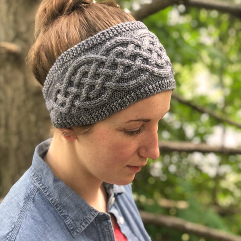 Cabled Headband Knitting PATTERN PDF, Knit Headband ORIGINAL Celtic Roots Headband image 6