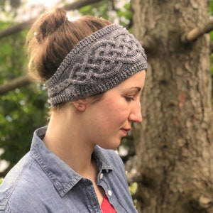 Cabled Headband Knitting PATTERN PDF, Knit Headband ORIGINAL Celtic Roots Headband image 2