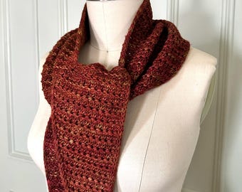 Textured I-Cord Selvedge Scarf Knitting PATTERN PDF: Copper Meadow Scarf