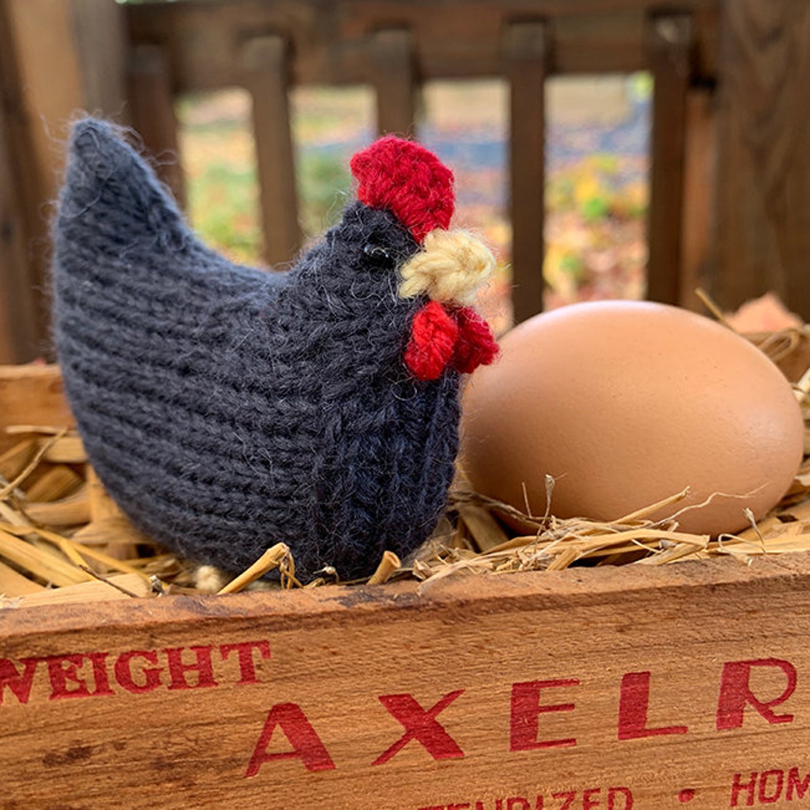 Chicken Knitting PATTERN PDF Knit Hen Knit Chicken Ornament Etsy