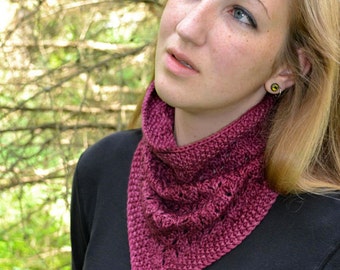 Cowl Knitting PATTERN PDF, Knit Accessories - Loganberry Cowl