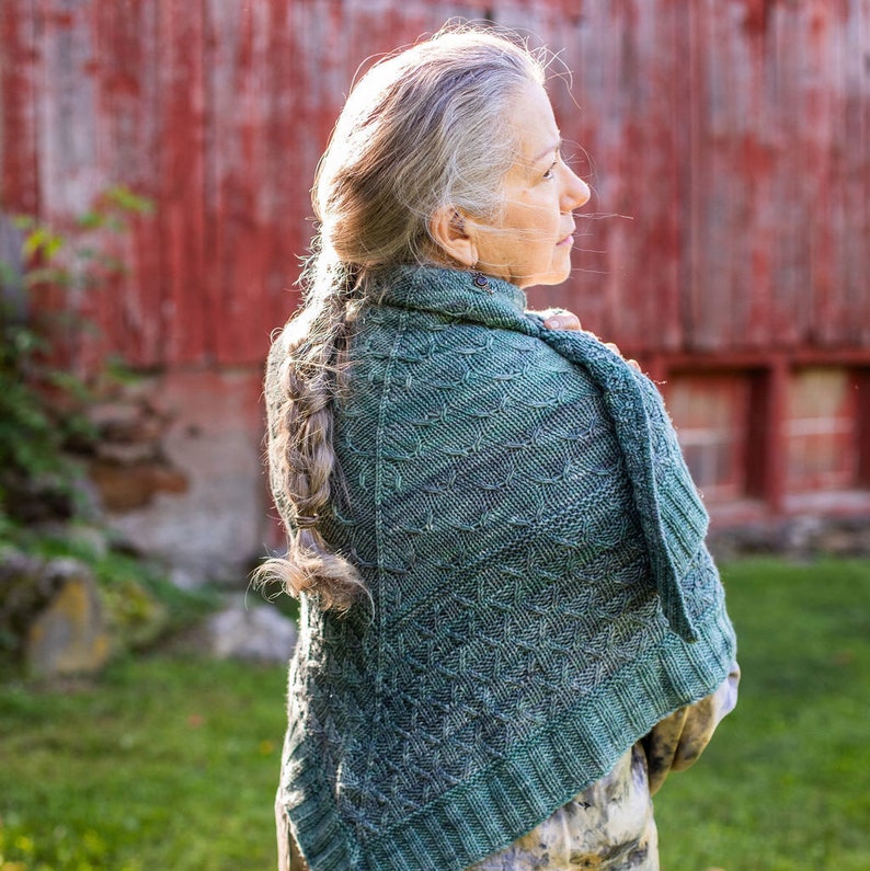 Shawl Knitting PATTERN PDF Winterwork Shawl image 1