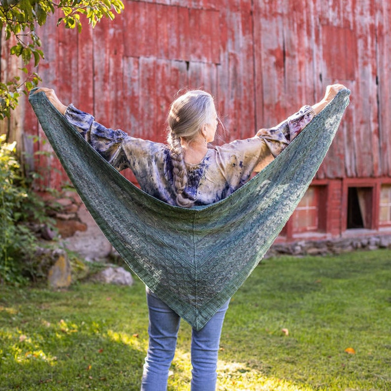 Shawl Knitting PATTERN PDF Winterwork Shawl image 3