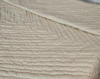 100% Cotton Plain Block Quilt Razai, Hand Made Blanket With Indian Quilt Queen Size Comforter Winter Warm Jaipuri Razai