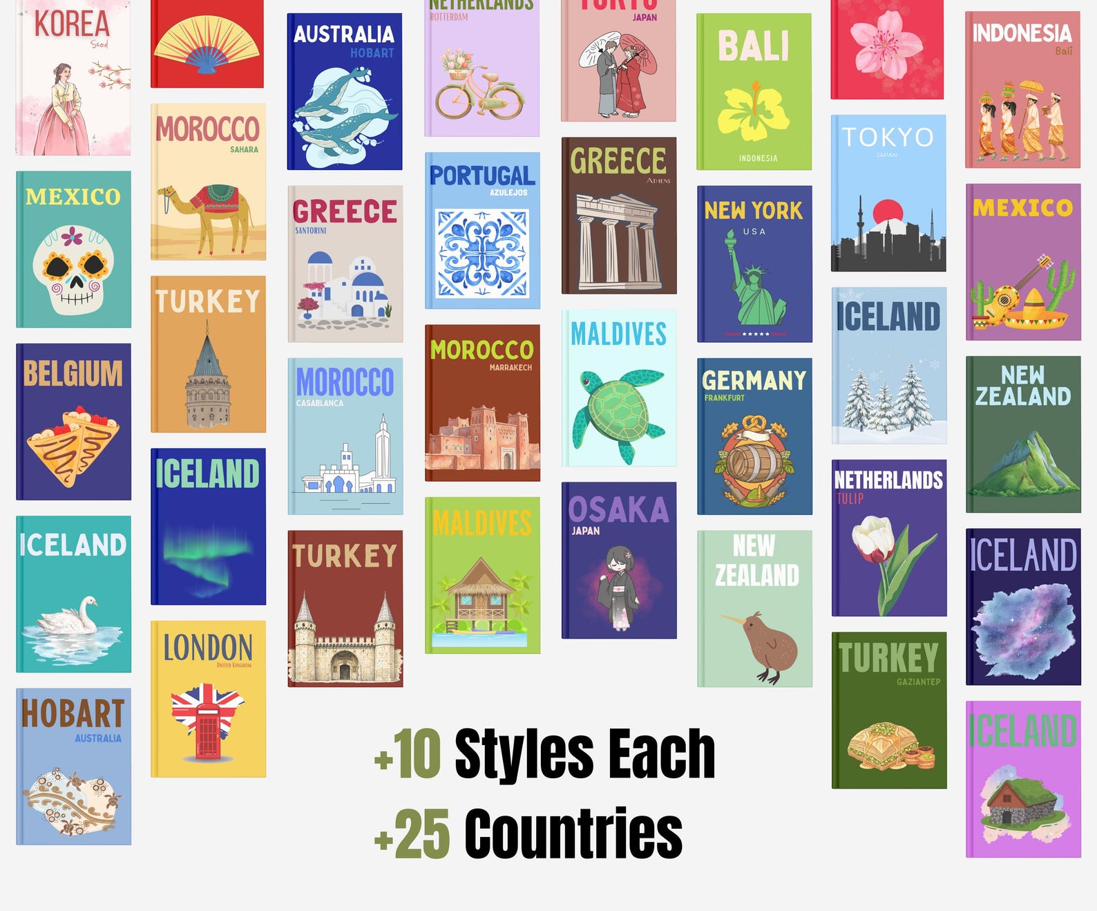 470+ Designs Editable Travel Photo Album Cover Canva Template Bundle 25 ...