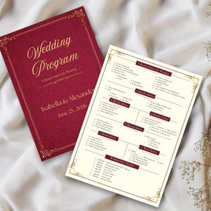 Modello di programma di matrimonio modificabile, lista di controllo di 6 mesi, cronologia (download digitale)