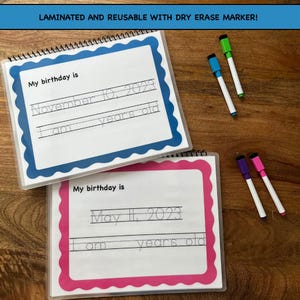 Tracing Activity Book – Reusable Laminated Toddler Workbook (Dry Erase) image 4