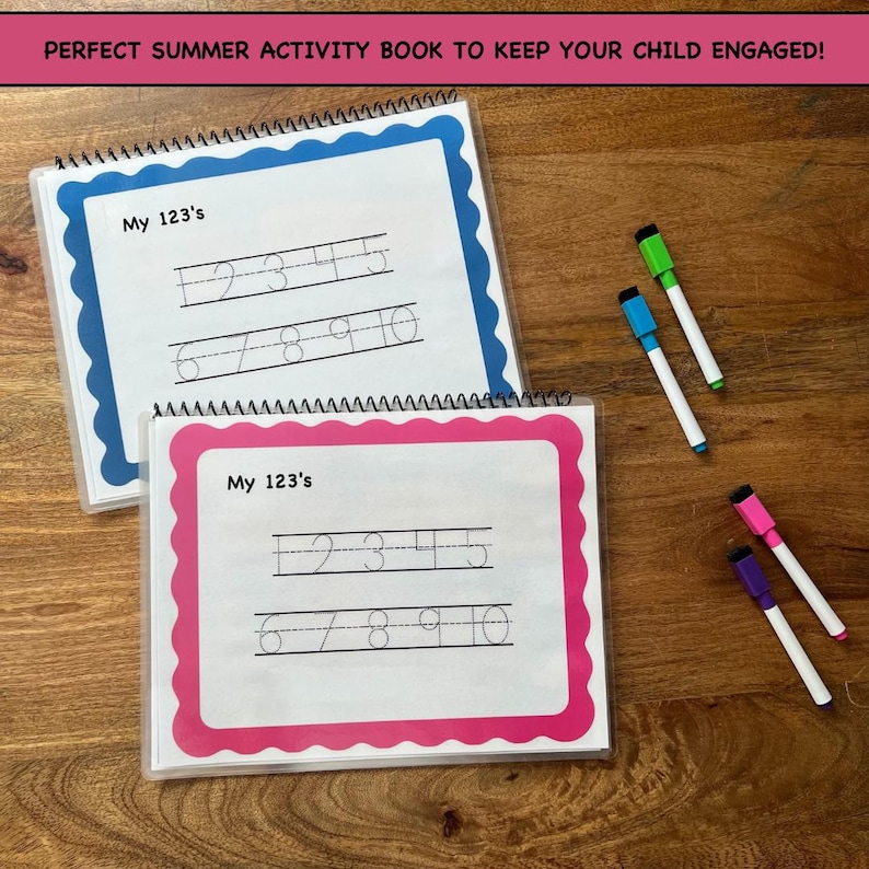 Tracing Activity Book – Reusable Laminated Toddler Workbook (Dry Erase) image 7