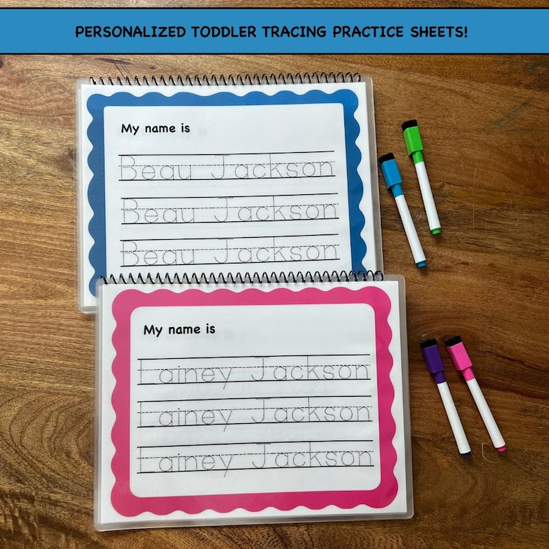 Tracing Activity Book – Reusable Laminated Toddler Workbook (Dry Erase) image 2
