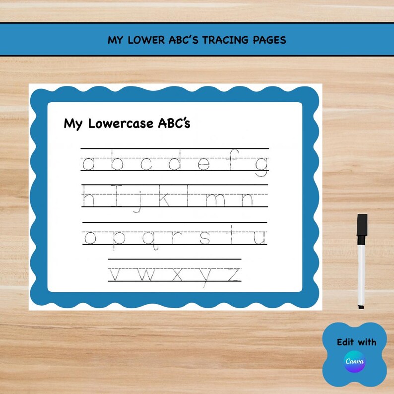 Personalized ABC Tracing Worksheet | Handwriting Practice for Toddler ...