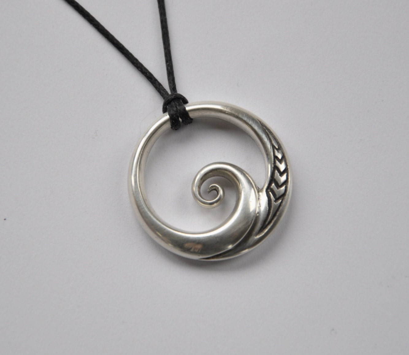 Sterling Silver Maori Koru Pendant~ Wave Pendant, Connections With the ...