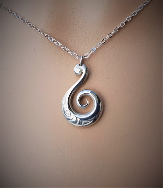 Koru Necklace Silver Koru Spiral Maori Symbol - Etsy