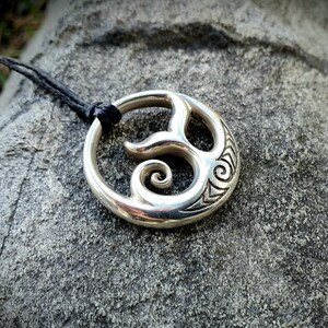Sterling Silver 'whale in Wave' New Zealand Ocean Koru Pendant.925 ...