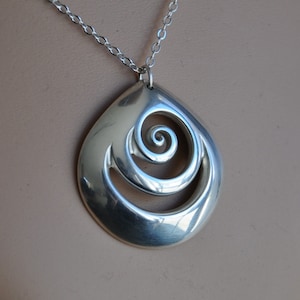 Maori Koru in Solid Sterling Silver 925 pendant . Hand crafted in New Zealand.