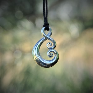 Maori love symbol ~Solid sterling silver Koru~ New Zealand hand made