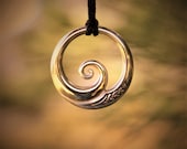 Solid Bronze Maori Koru Pendant wave pendant,connections with the ocean. 8th wedding anniversary.