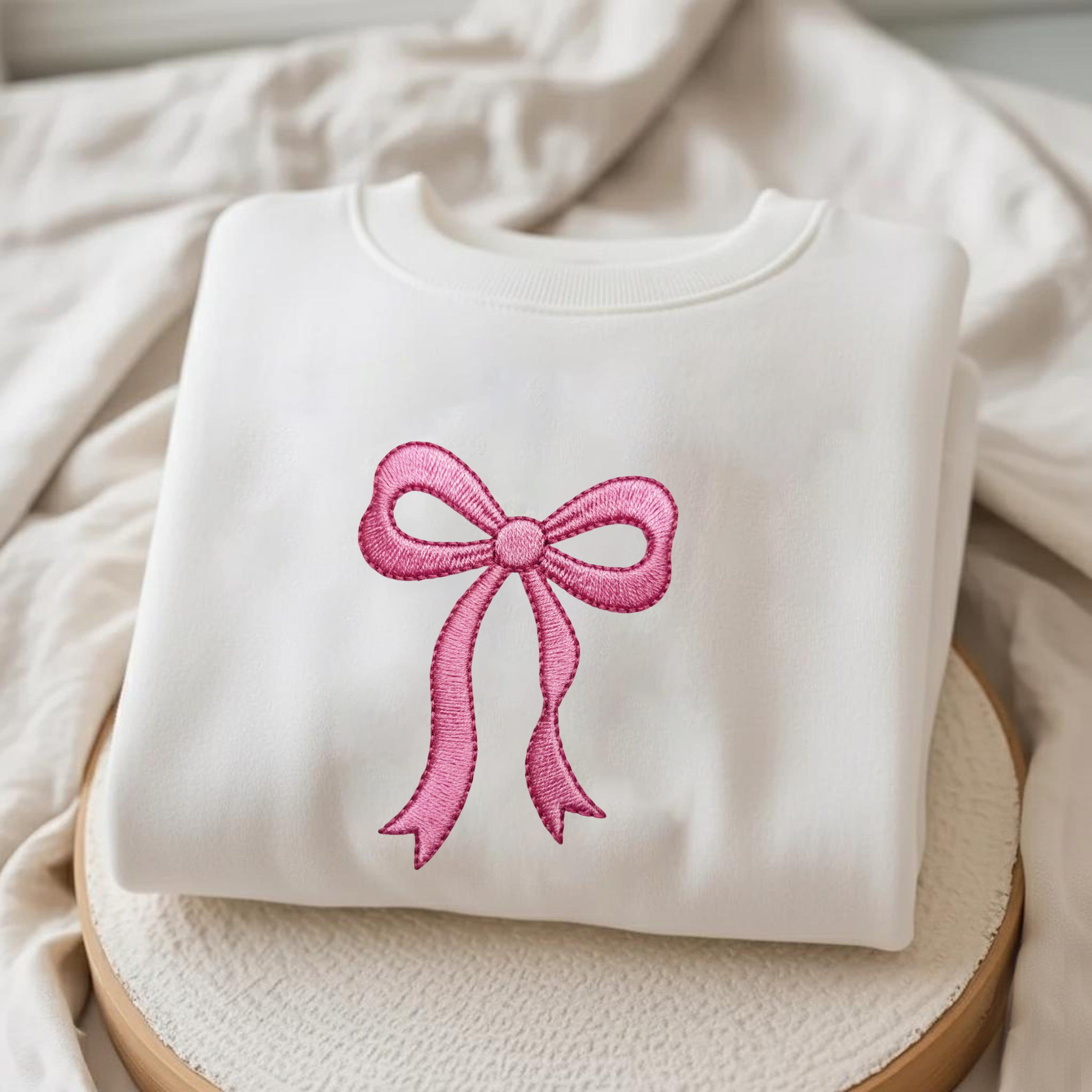 Mini Ribbon Bow Embroidery Design, Girly Coquette File (digital ...