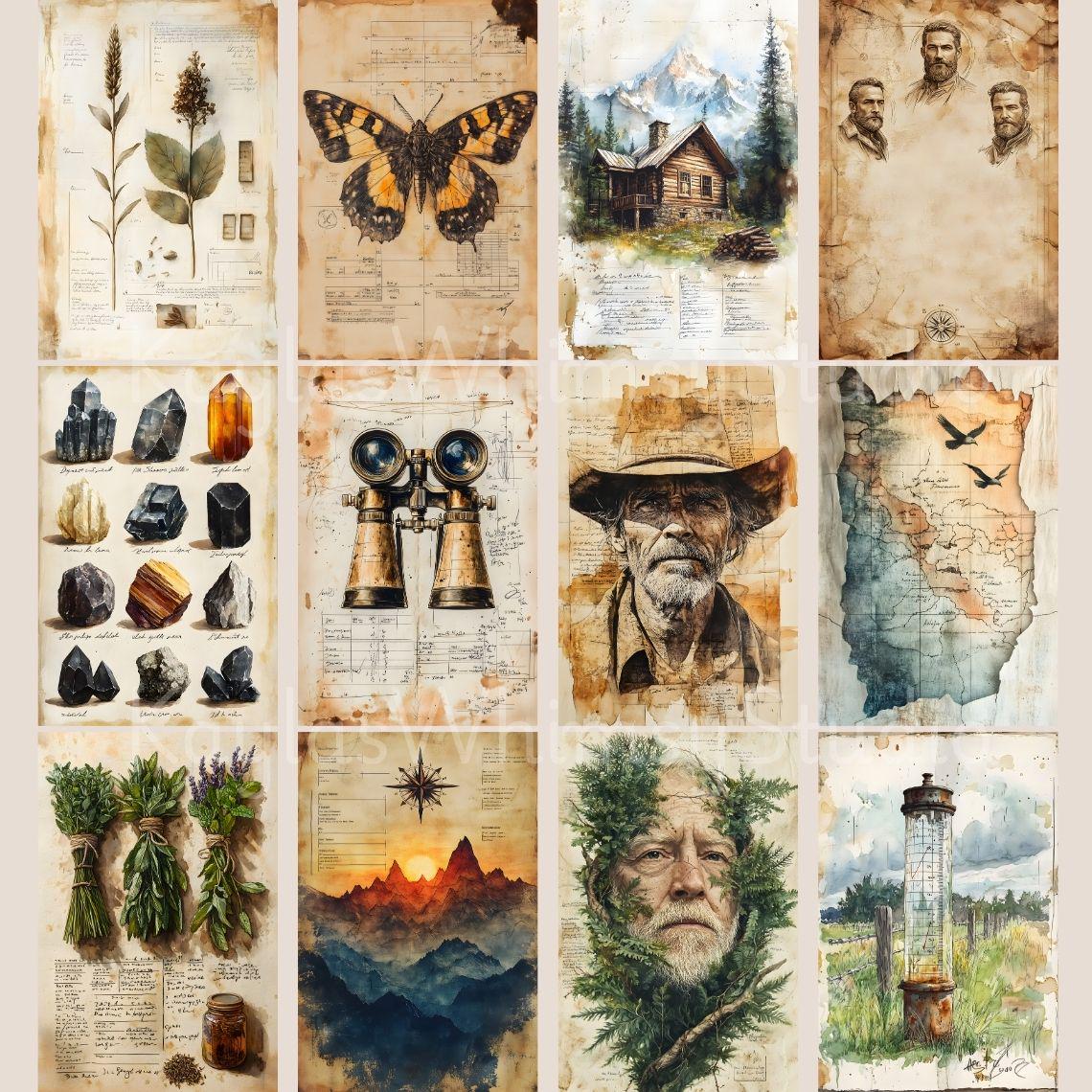 Travel Junk Journal Pages Vintage Map Ephemera Old Map Pages Aged ...