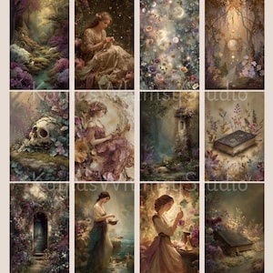 Sacred Pagan Junk Journal Pages Mystic Moon Printable Page Mystic Digital Scrapbook Paper Kit Celestial Collage Sheet Junk Journal Supply