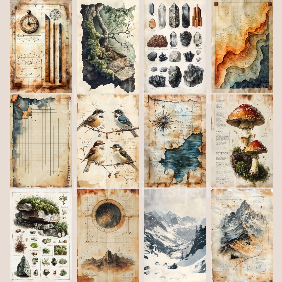 Travel Junk Journal Pages Vintage Map Ephemera Old Map Pages Aged ...