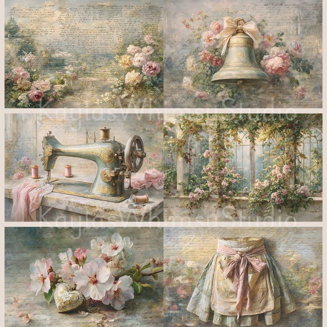 Printable Shabby Chic Floral Junk Journal Kit Vintage Style Flower ...