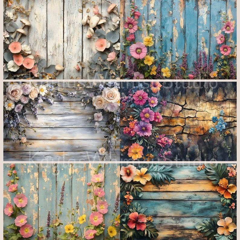 Printable Craft Wood Textures Rustic Journal Kit, Distressed Wood ...