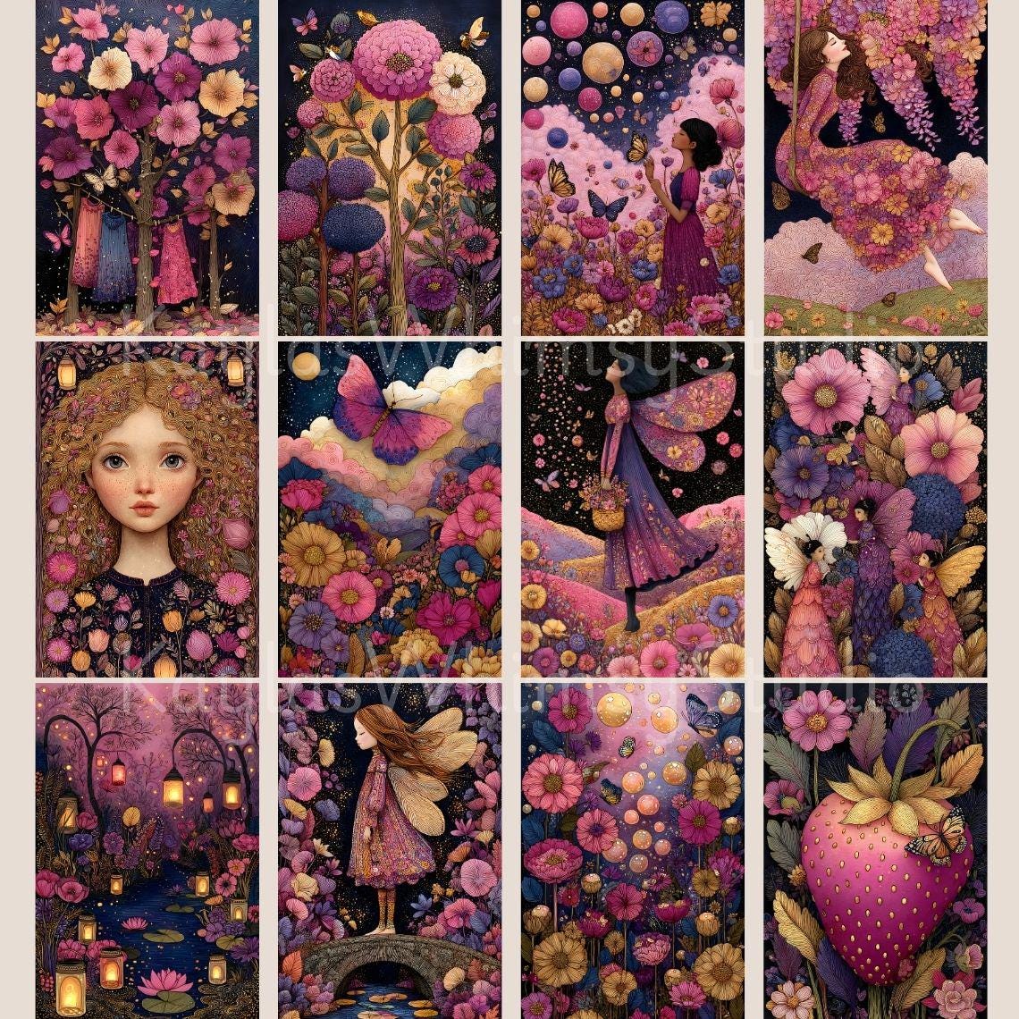 Fairy Garden Junk Journal Kit, Butterfly Printable Fairy Journal Papers ...