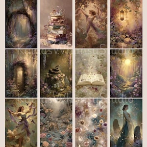 Sacred Pagan Junk Journal Pages Mystic Moon Printable Page Mystic Digital Scrapbook Paper Kit Celestial Collage Sheet Junk Journal Supply