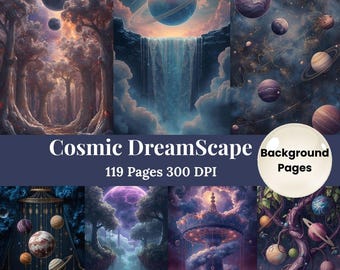 Celestial Moon Junk Journal Pages Ephemera Moon Scrapbook Printables Cosmic Digital Paper Dreamscape Digital Papers