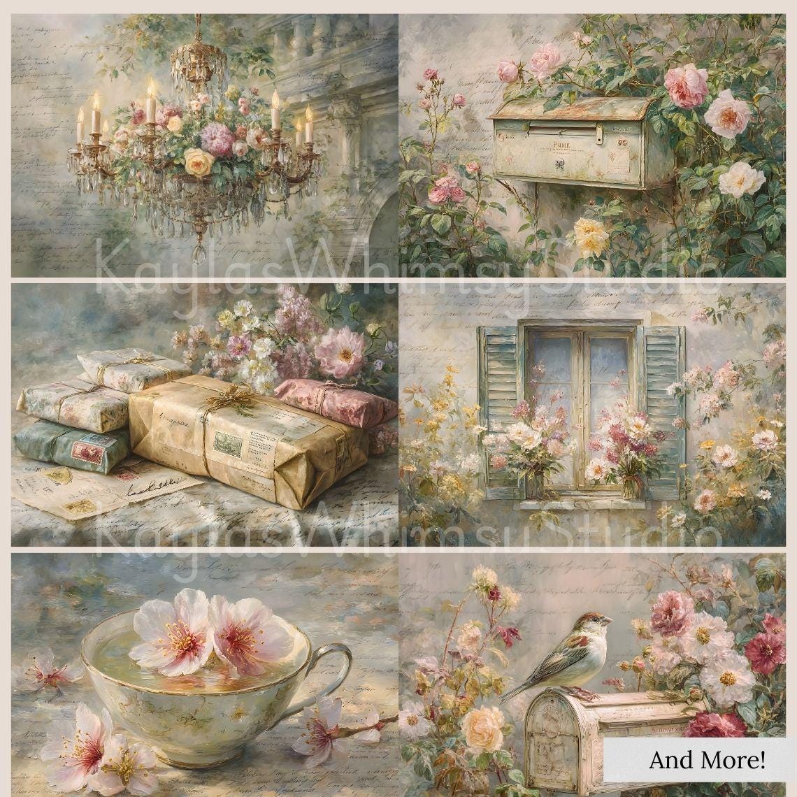 Printable Shabby Chic Floral Junk Journal Kit Vintage Style Flower ...