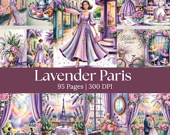 Paris Junk Journal Kit Flower Digital Paper Paris Journal Digital Download Scrapbooking Paper Vintage Floral Paris Printable Journal Pages
